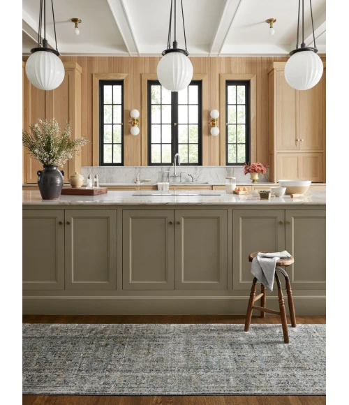 Jean Stoffer x Loloi Katherine Ocean / Gold KES-01 7 ft. 10 in. X 10 ft. Rectangle Rug