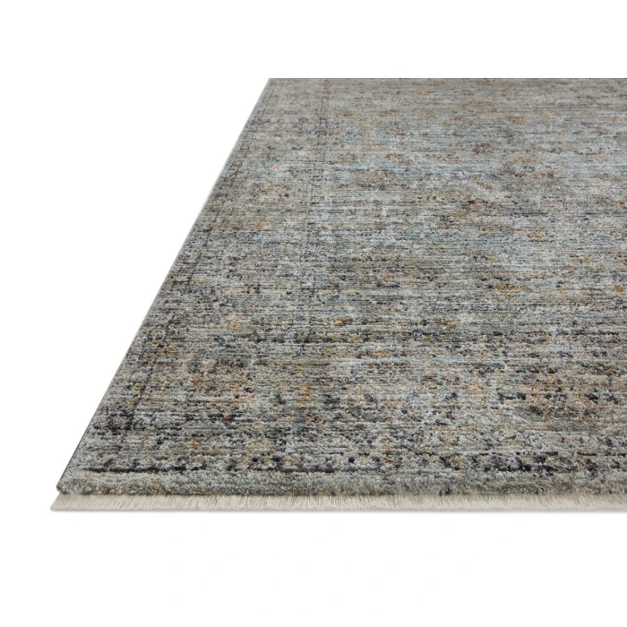 Jean Stoffer x Loloi Katherine Ocean / Gold KES-01 7 ft. 10 in. X 7 ft. 10 in. Round Rug
