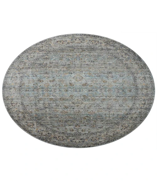 Jean Stoffer x Loloi Katherine Ocean / Gold KES-01 7 ft. 10 in. X 10 ft. Rectangle Rug