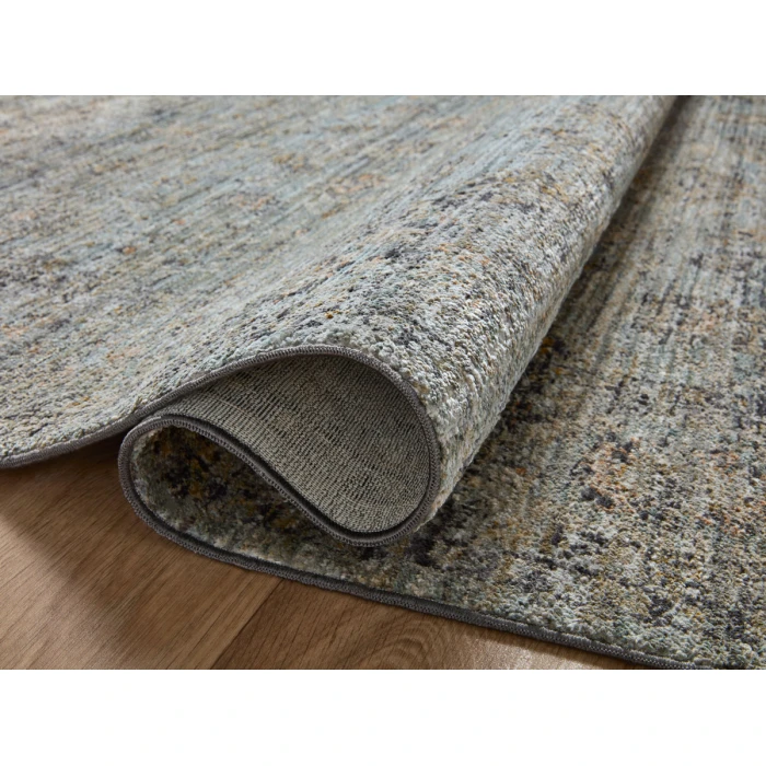 Jean Stoffer x Loloi Katherine Ocean / Gold KES-01 7 ft. 10 in. X 7 ft. 10 in. Round Rug