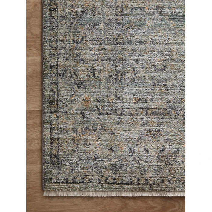 Jean Stoffer x Loloi Katherine Ocean / Gold KES-01 7 ft. 10 in. X 7 ft. 10 in. Round Rug