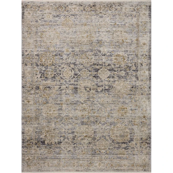 Jean Stoffer x Loloi Katherine Charcoal / Gold KES-02 5 ft. 3 in. X 7 ft. 9 in. Rectangle Rug