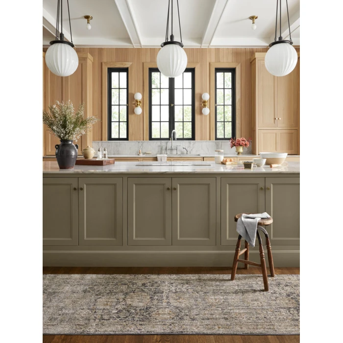 Jean Stoffer x Loloi Katherine Charcoal / Gold KES-02 5 ft. 3 in. X 7 ft. 9 in. Rectangle Rug