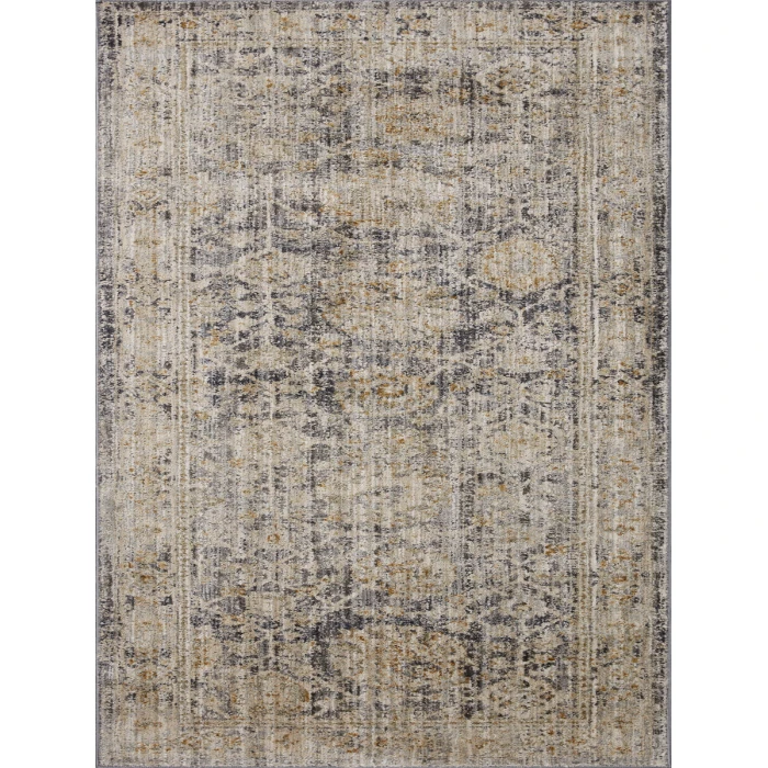 Jean Stoffer x Loloi Katherine Charcoal / Gold KES-02 5 ft. 3 in. X 7 ft. 9 in. Rectangle Rug