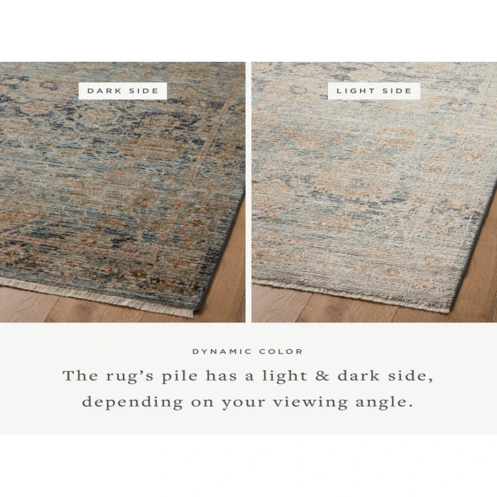 Jean Stoffer x Loloi Katherine Ocean / Coral KES-02 7 ft. 10 in. X 7 ft. 10 in. Round Rug