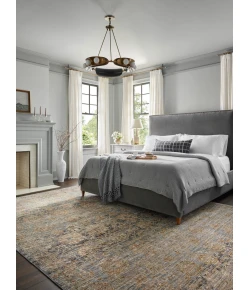 Jean Stoffer x Loloi Katherine Ocean / Coral KES-02 5 ft. 3 in. X 5 ft. 3 in. Round Rug