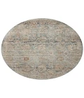 Jean Stoffer x Loloi Katherine Ocean / Coral KES-02 5 ft. 3 in. X 5 ft. 3 in. Round Rug