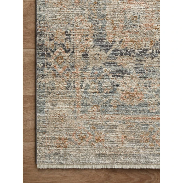 Jean Stoffer x Loloi Katherine Ocean / Coral KES-02 7 ft. 10 in. X 7 ft. 10 in. Round Rug