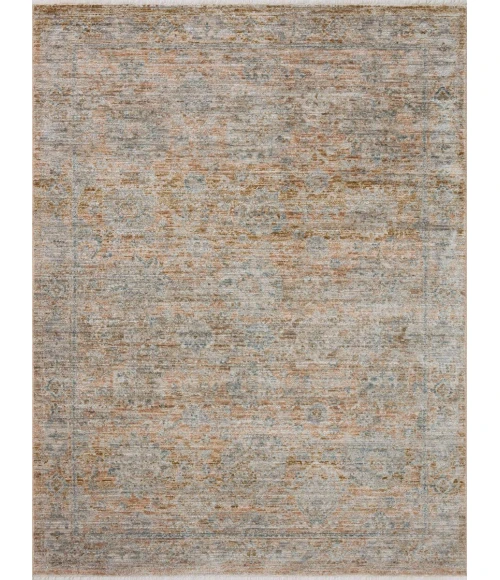 Jean Stoffer x Loloi Katherine Terracotta / Smoke KES-02 5 ft. 3 in. X 7 ft. 9 in. Rectangle Rug