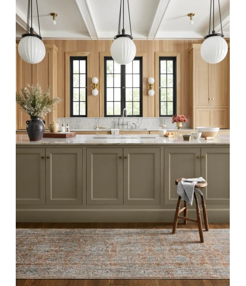 Jean Stoffer x Loloi Katherine Terracotta / Smoke KES-02 5 ft. 3 in. X 7 ft. 9 in. Rectangle Rug