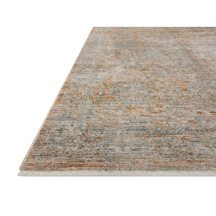 Jean Stoffer x Loloi Katherine Terracotta / Smoke KES-02 5 ft. 3 in. X 5 ft. 3 in. Round Rug