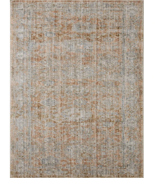 Jean Stoffer x Loloi Katherine Terracotta / Smoke KES-02 5 ft. 3 in. X 7 ft. 9 in. Rectangle Rug