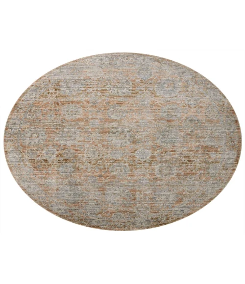 Jean Stoffer x Loloi Katherine Terracotta / Smoke KES-02 5 ft. 3 in. X 7 ft. 9 in. Rectangle Rug