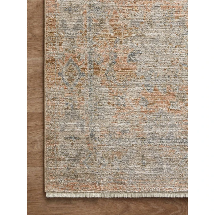 Jean Stoffer x Loloi Katherine Terracotta / Smoke KES-02 5 ft. 3 in. X 5 ft. 3 in. Round Rug