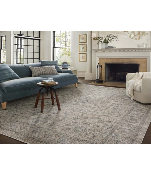 Jean Stoffer x Loloi Katherine Beige / Mist KES-03 9 ft. 6 in. X 9 ft. 6 in. Round Rug