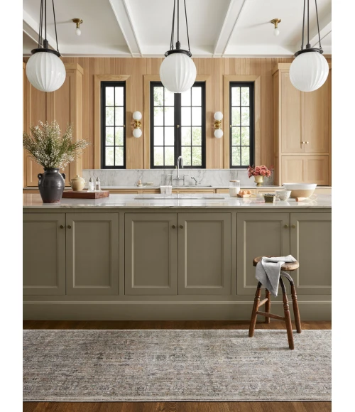 Jean Stoffer x Loloi Katherine Beige / Mist KES-03 9 ft. 6 in. X 9 ft. 6 in. Round Rug