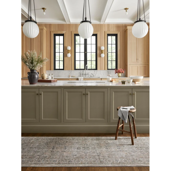 Jean Stoffer x Loloi Katherine Beige / Mist KES-03 5 ft. 3 in. X 7 ft. 9 in. Rectangle Rug