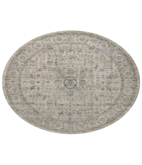 Jean Stoffer x Loloi Katherine Beige / Mist KES-03 9 ft. 6 in. X 9 ft. 6 in. Round Rug