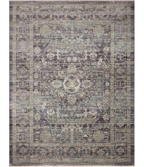 Jean Stoffer x Loloi Katherine Midnight / Tobacco KES-03 7 ft. 10 in. X 7 ft. 10 in. Round Rug