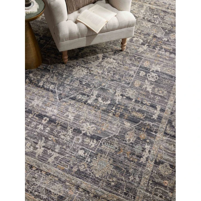 Jean Stoffer x Loloi Katherine Midnight / Tobacco KES-03 5 ft. 3 in. X 7 ft. 9 in. Rectangle Rug