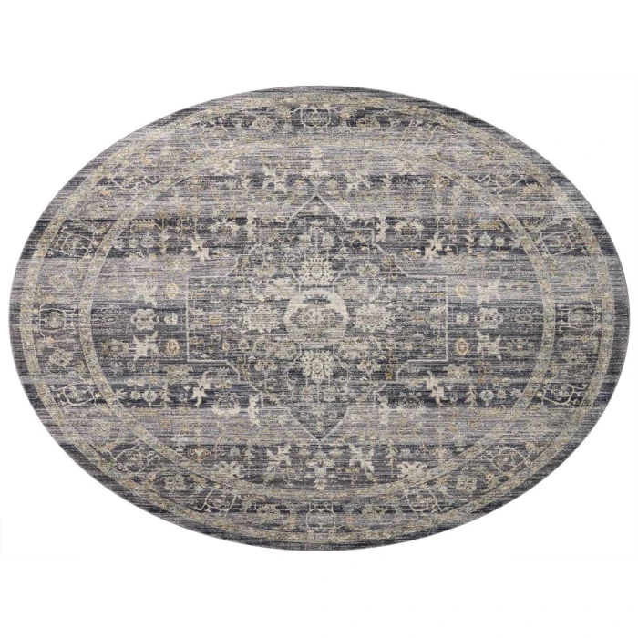 Jean Stoffer x Loloi Katherine Midnight / Tobacco KES-03 5 ft. 3 in. X 7 ft. 9 in. Rectangle Rug