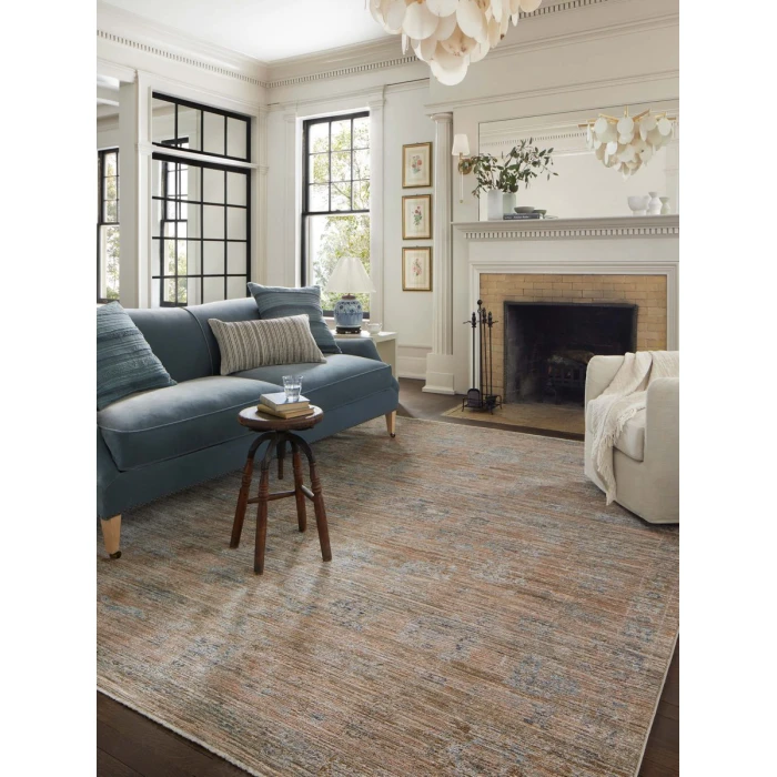 Jean Stoffer x Loloi Katherine Copper / Steel KES-04 7 ft. 10 in. X 7 ft. 10 in. Round Rug