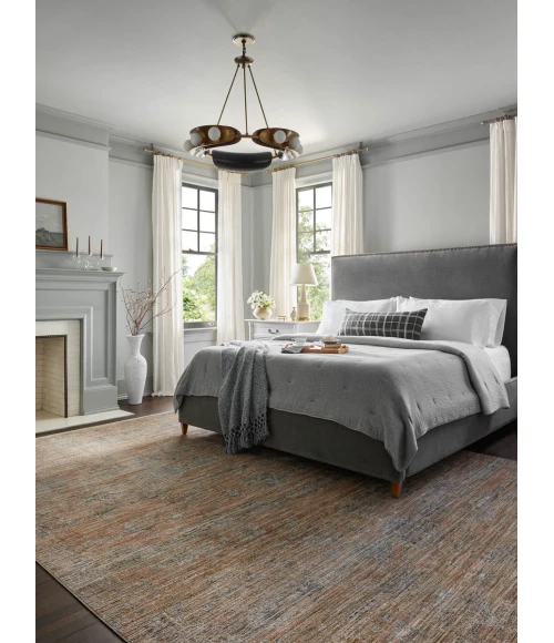 Jean Stoffer x Loloi Katherine Copper / Steel KES-04 5 ft. 3 in. X 5 ft. 3 in. Round Rug