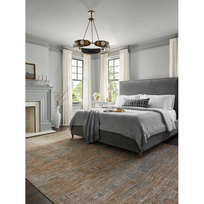 Jean Stoffer x Loloi Katherine Copper / Steel KES-04 7 ft. 10 in. X 7 ft. 10 in. Round Rug