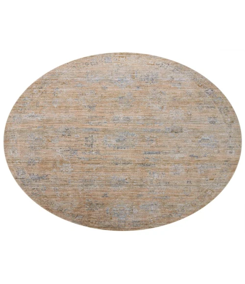 Jean Stoffer x Loloi Katherine Copper / Steel KES-04 5 ft. 3 in. X 5 ft. 3 in. Round Rug