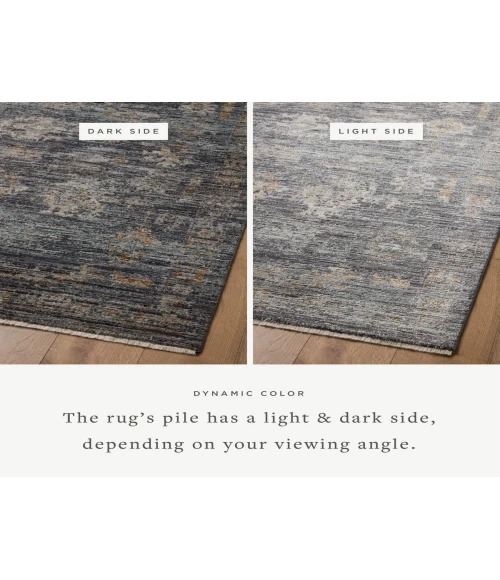 Jean Stoffer x Loloi Katherine Ink / Jade KES-04 5 ft. 3 in. X 5 ft. 3 in. Round Rug