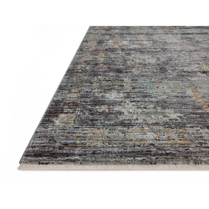 Jean Stoffer x Loloi Katherine Ink / Jade KES-04 7 ft. 10 in. X 7 ft. 10 in. Round Rug