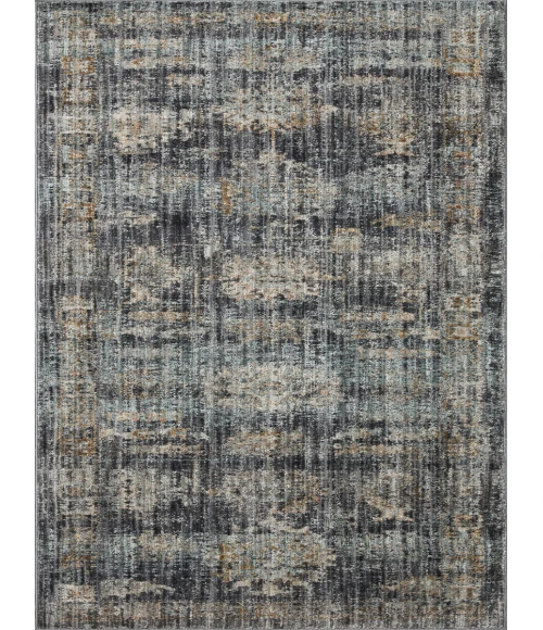 Jean Stoffer x Loloi Katherine Ink / Jade KES-04 5 ft. 3 in. X 5 ft. 3 in. Round Rug