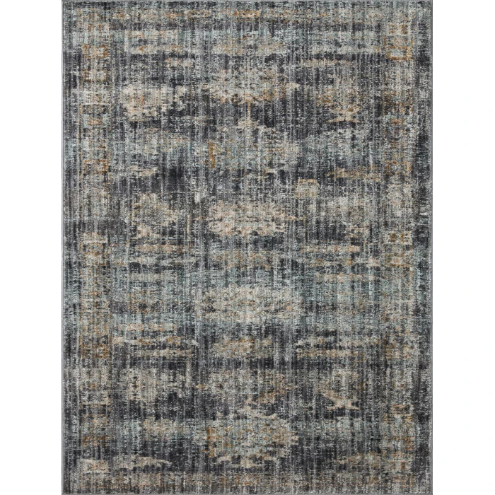 Jean Stoffer x Loloi Katherine Ink / Jade KES-04 7 ft. 10 in. X 7 ft. 10 in. Round Rug