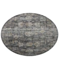 Jean Stoffer x Loloi Katherine Ink / Jade KES-04 5 ft. 3 in. X 5 ft. 3 in. Round Rug