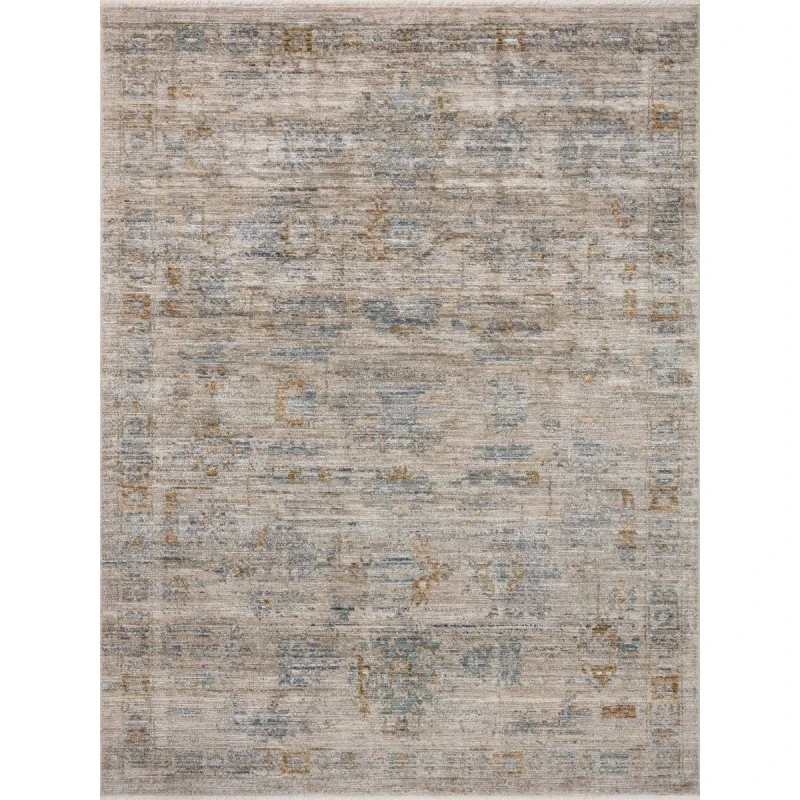 Jean Stoffer x Loloi Katherine Pebble / Ocean KES-04 2 ft. 7 in. X 8 ft. Rectangle Rug