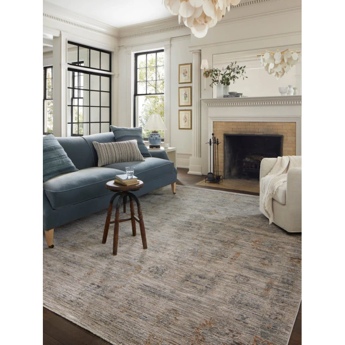 Jean Stoffer x Loloi Katherine Pebble / Ocean KES-04 5 ft. 3 in. X 7 ft. 9 in. Rectangle Rug