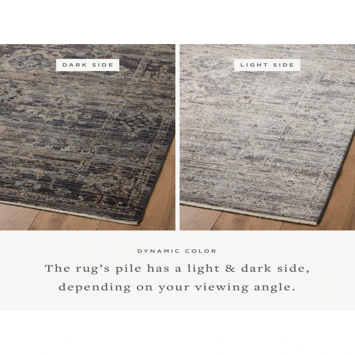 Jean Stoffer x Loloi Katherine Graphite / Jade KES-05 5 ft. 3 in. X 7 ft. 9 in. Rectangle Rug