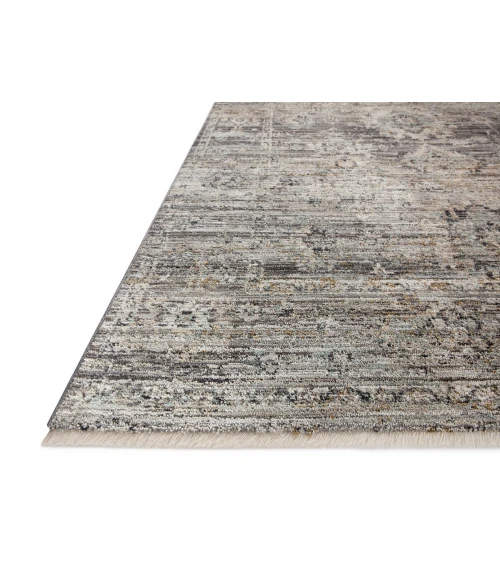 Jean Stoffer x Loloi Katherine Graphite / Jade KES-05 9 ft. 6 in. X 9 ft. 6 in. Round Rug