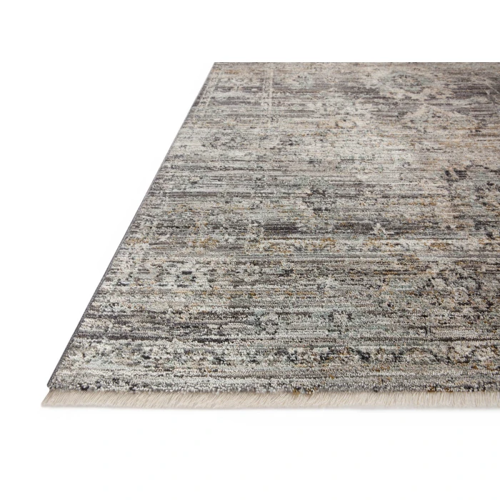 Jean Stoffer x Loloi Katherine Graphite / Jade KES-05 5 ft. 3 in. X 7 ft. 9 in. Rectangle Rug