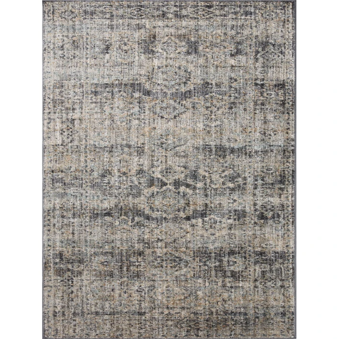 Jean Stoffer x Loloi Katherine Graphite / Jade KES-05 5 ft. 3 in. X 7 ft. 9 in. Rectangle Rug