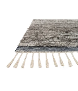 Loloi Khalid KF-04 PEWTER / INK Area Rug 18 in. X 18 in. Sample