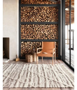 Loloi Khalid KF-07 IVORY / TAUPE Area Rug 7 ft. 9 in. X 9 ft. 9 in. Rectangle