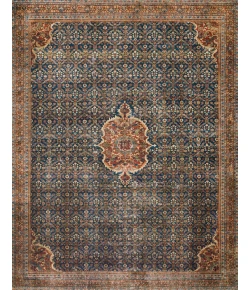 Loloi Layla LAY-09 COBALT BLUE / SPICE Area Rug 9 ft. 0 in. X 12 ft. 0 in. Rectangle