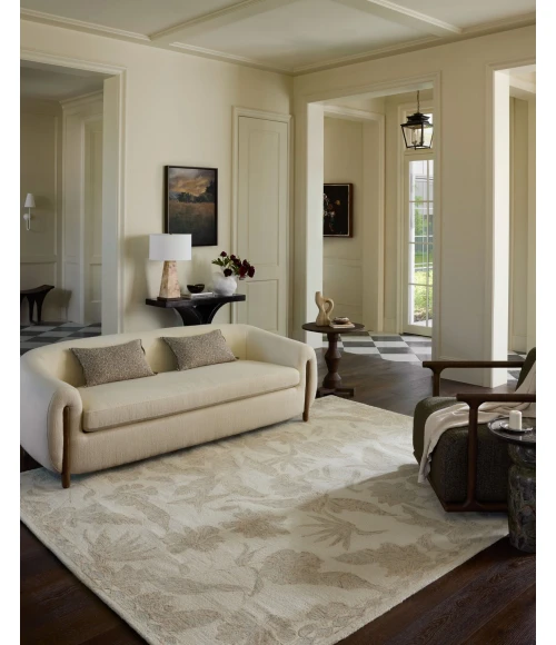 Loloi Lenore Ivory / Multi LNO-01 18in. X 18in. Sample Rect. Rug