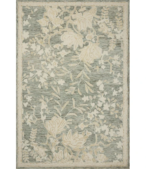 Loloi Lenore Lagoon / Wheat LNO-02 18in. X 18in. Sample Rect. Rug
