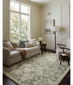 Loloi Lenore Lagoon / Wheat LNO-02 18in. X 18in. Sample Rect. Rug