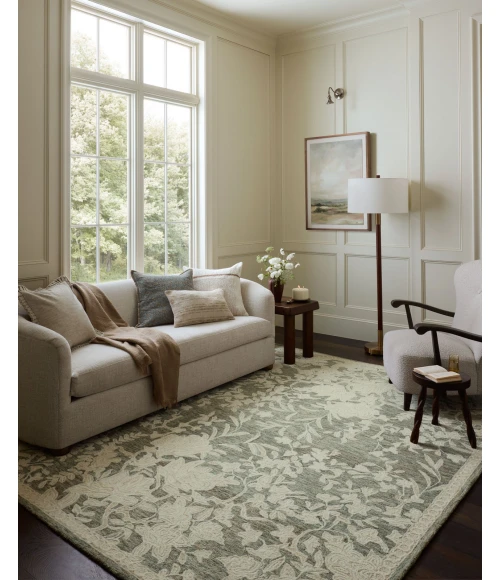 Loloi Lenore Lagoon / Wheat LNO-02 18in. X 18in. Sample Rect. Rug