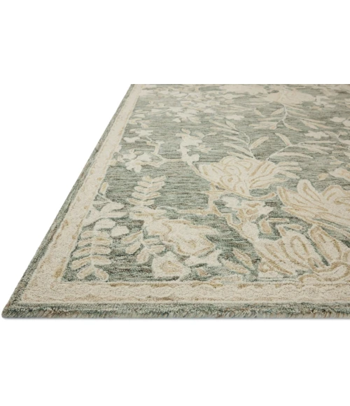 Loloi Lenore Lagoon / Wheat LNO-02 18in. X 18in. Sample Rect. Rug