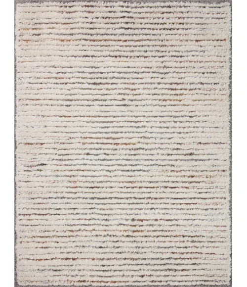 Loloi Levitt Shag Ivory / Multi 4'-0" x 6'-0" Accent Rug
