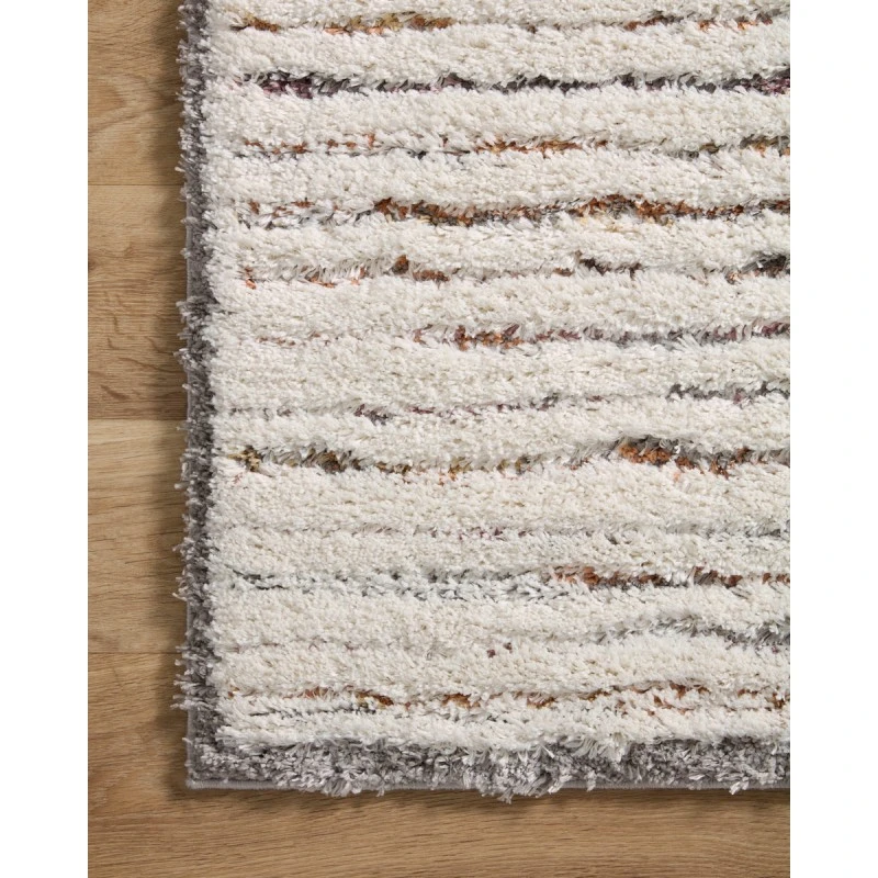 Loloi Levitt Shag Ivory / Multi 5'-3" x 7'-6" Area Rug